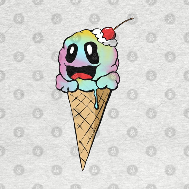 Ice Cream Kaiju (Cone, Rainbow) by The Toku Verse